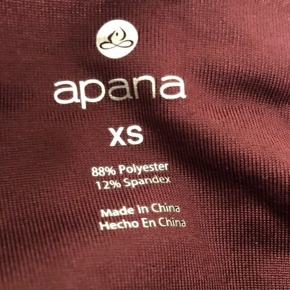 Apana Burgundy High Waist Leggings (XS) - Picture 2 of 5